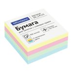 Блок самоклеящийся OfficeSpace 76*76 мм, 400 л, 4 пастельных цвета
