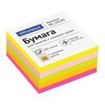 Блок самоклеящийся OfficeSpace 76*76 мм, 400 л, 5 неоновых цветов