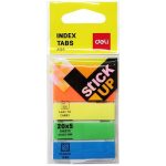 Блок-закладка 12*44 мм, пластиковые, 5 цветов DELI, арт. 10402a