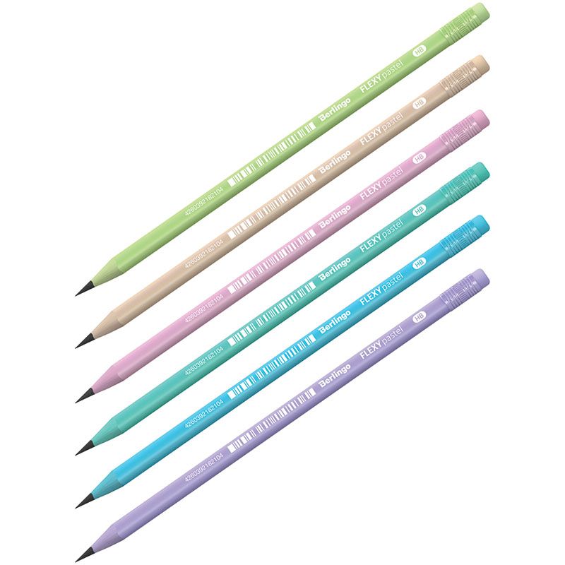 BP01014 Карандаш чернографитный "Flexy Pastel" HB, трехгранный — изображение 1
