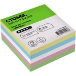 Блок для записи СТАММ "Имидж", 9*9*4,5 см, цветной