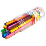 Фломастеры DELI "ColoRun" 24 цвета, трехгранные, пластиковая туба — изображение 2