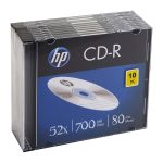Диск CD-R "HP" 700Mb, 52x, Slimbox, упаковка 10 шт.