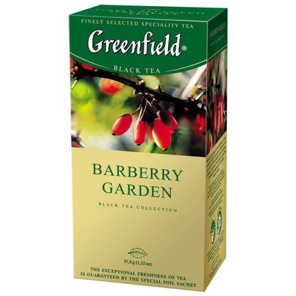 Чай GREENFIELD "Barberry Garden" черный, 25 пакетиков