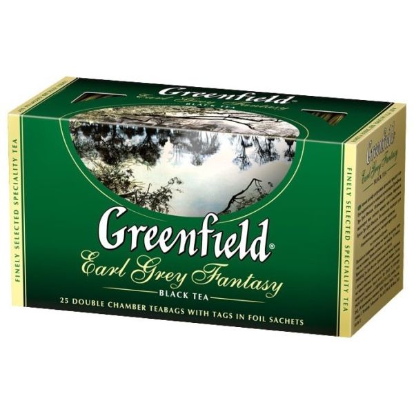 Чай GREENFIELD "Earl Grey Fantasy" черный, 25 пакетиков