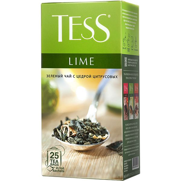 Чай TESS "Lime" зеленый, 25 пакетиков
