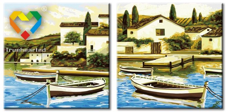 Картина по номерам диптих "Берега Тоскании"
