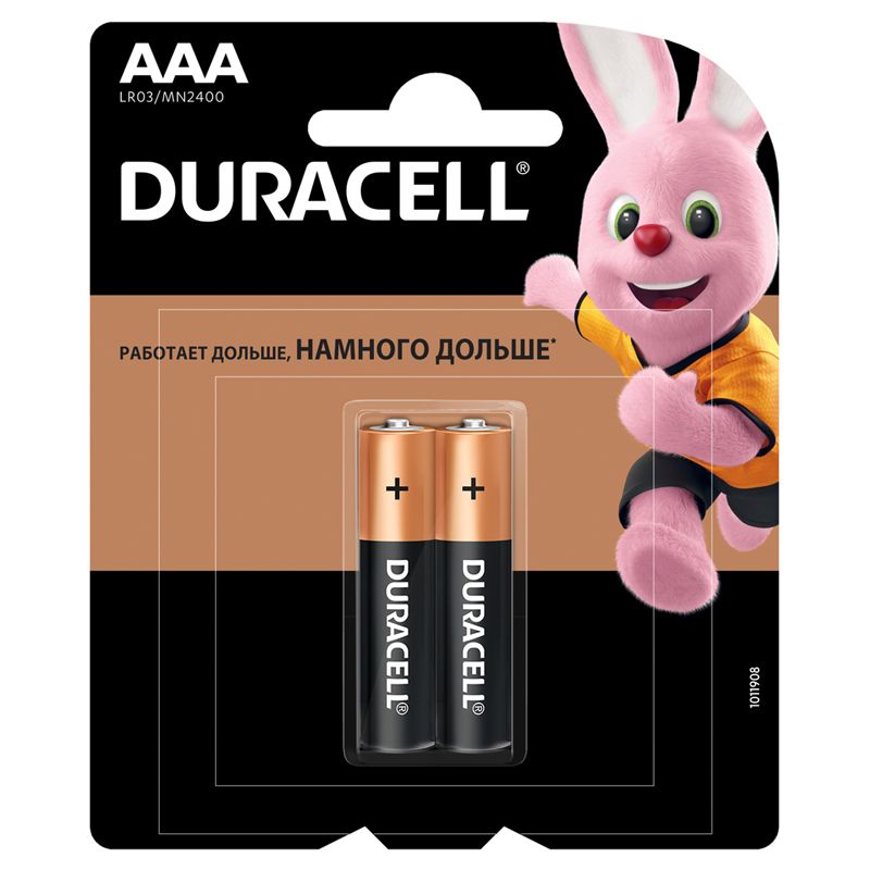 DUR-5014522 Батарейки DURACELL "Basic" Alkaline, AAA, блистер, 2 шт. — изображение 1