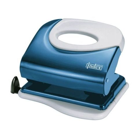 Дырокол FUSION, до 30 листов "INDEX", серо-голубой/белый, арт. IFP730BU/WH, цена, купить в Минске