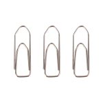 Скрепки 28 мм, 100 шт. "Deli", никелированные, с треугольным носиком — изображение 2