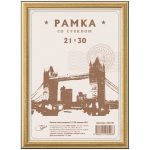 Фоторамка пластиковая 21*30 см, № 2, золото "OfficeSpace"