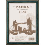 Фоторамка пластиковая 21*30 см, № 2, малахит "OfficeSpace"