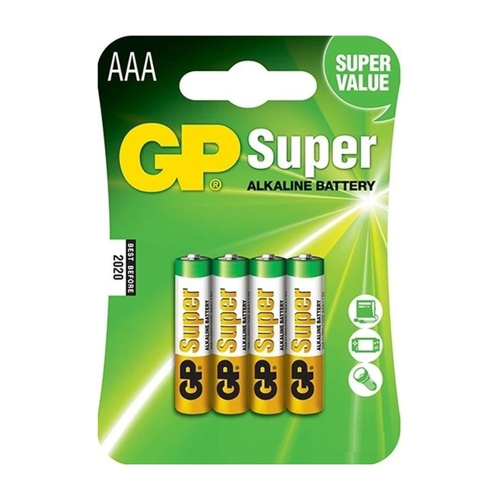 GP24A-2UE4 Батарейки GP SUPER Alkaline, AAA, блистер 4 шт. — изображение 1