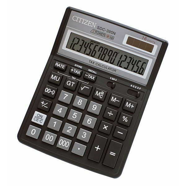 Калькулятор 16 разрядный CITIZEN SDC-395N, цена, купить в Минске
