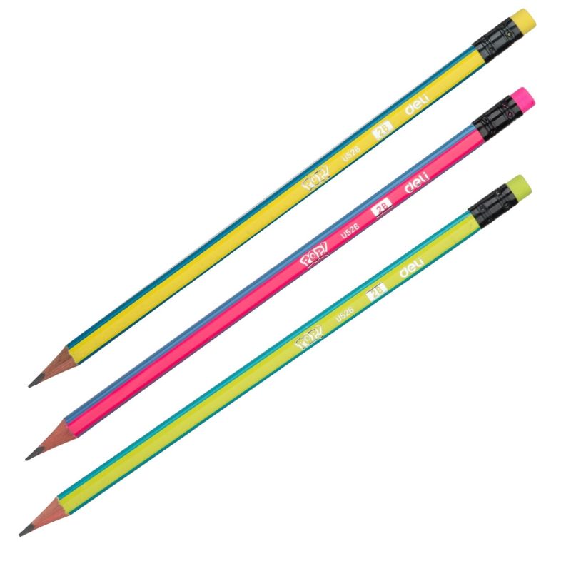 karandash_u52600 Карандаш чернографитный "POP", 2B, трехгранный — изображение 1