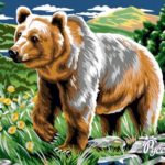 Картина по номерам 30х40 "Медведь"