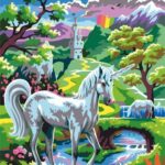 Картина по номерам 30х40 "Единорог"