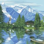 Картина по номерам 30х40 "Горный пейзаж"