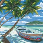 Картина по номерам 30х40 "Лазурный пляж"