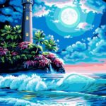 Картина по номерам 30х40 "Маяк"