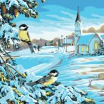 Картина по номерам 30х40 "Морозный день"