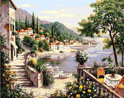 Картина по номерам 40х50 "Лазурный берег"