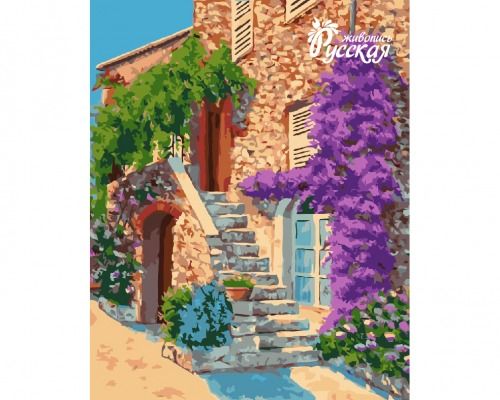 Картина по номерам 40х50 "Летний дворик"