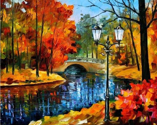 Картина по номерам 40х50 "Осенний парк"