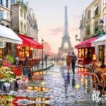 Картина по номерам 40х50 "Вечер в Париже"