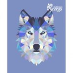 Картина по номерам 40х50 "Волк (полигональный стиль)"