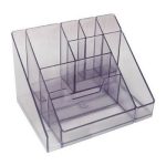 Подставка для канцелярских принадлежностей "КАСКАД", прозрачная серая, цена, купить в Минске
