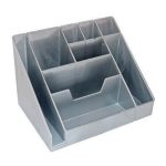 Подставка для канцелярских принадлежностей "КАСКАД", серая, цена, купить в Минске