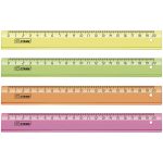 Линейка пластиковая, 30 см, флуоресцентная прозрачная "СТАММ"