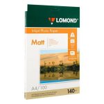 Фотобумага А4 "Lomond" 140 г/м2, матовая односторонняя, 100 л.