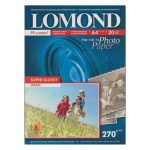 Фотобумага А4 "Lomond" 270 г/м2, суперглянцевая односторонняя, 20 л.