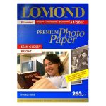 Фотобумага А4 "Lomond" 265 г/м2, полуглянцевая двусторонняя, 20 л.