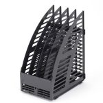 Лоток для бумаг вертикальный 160 мм, 4-секционный, черный