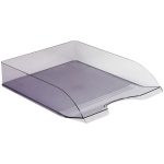 Лоток для бумаг горизонтальный "Дельта", прозрачный серый