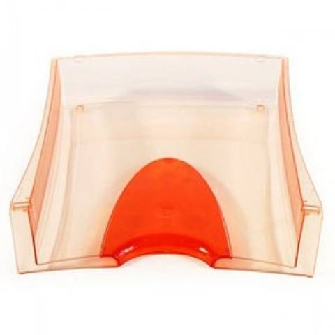 Лоток для бумаг "Премиум", горизонтальный, прозрачный красный, цена, купить в Минске