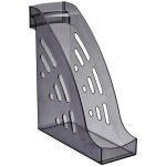 Лоток для бумаг вертикальный "Торнадо", прозрачный серый