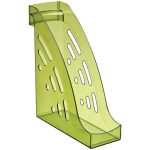 Лоток для бумаг вертикальный "Торнадо", прозрачный лайм