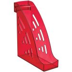 Лоток для бумаг вертикальный "Торнадо", прозрачный вишня