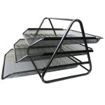 Лоток для бумаг металлический, горизонтальный, тройной