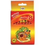 Мелки восковые Гамма "Мультики", круглые, 8 цветов