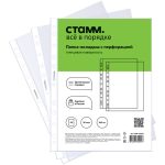 Файл-вкладыш А4 "СТАММ", 30 мкм, глянцевый, 100 шт.