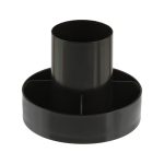 Настольная подставка СТАММ "Метеор", пластиковая, вращающаяся, черная