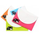 Папка-конверт на кнопке А4 "Deli", 2 отделения, 180 мкм, 38977