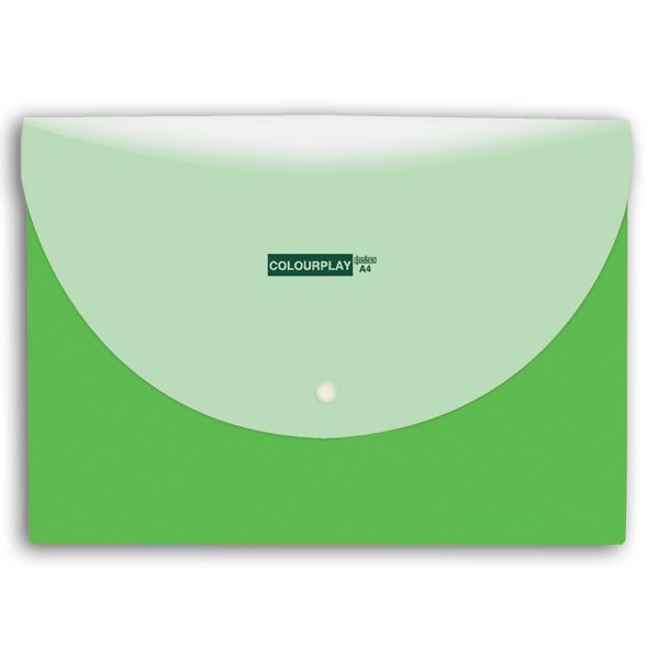 Папка-конверт с кнопкой А4, COLOURPLAY, 2 отделения "INDEX"
