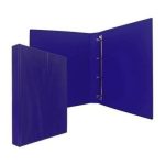 Папка на 4 кольцах, ПВХ, 35 мм, темно-синяя "PANTA PLAST"