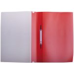 Папка-скоросшиватель с прозрачным верхом, пластик "Berlingo", красная